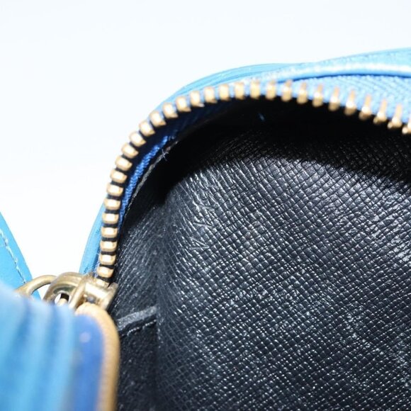 Authentic LOUIS VUITTON Epi June Feuille Shoulder Bag Blue M52155 LV - Picture 4 of 16